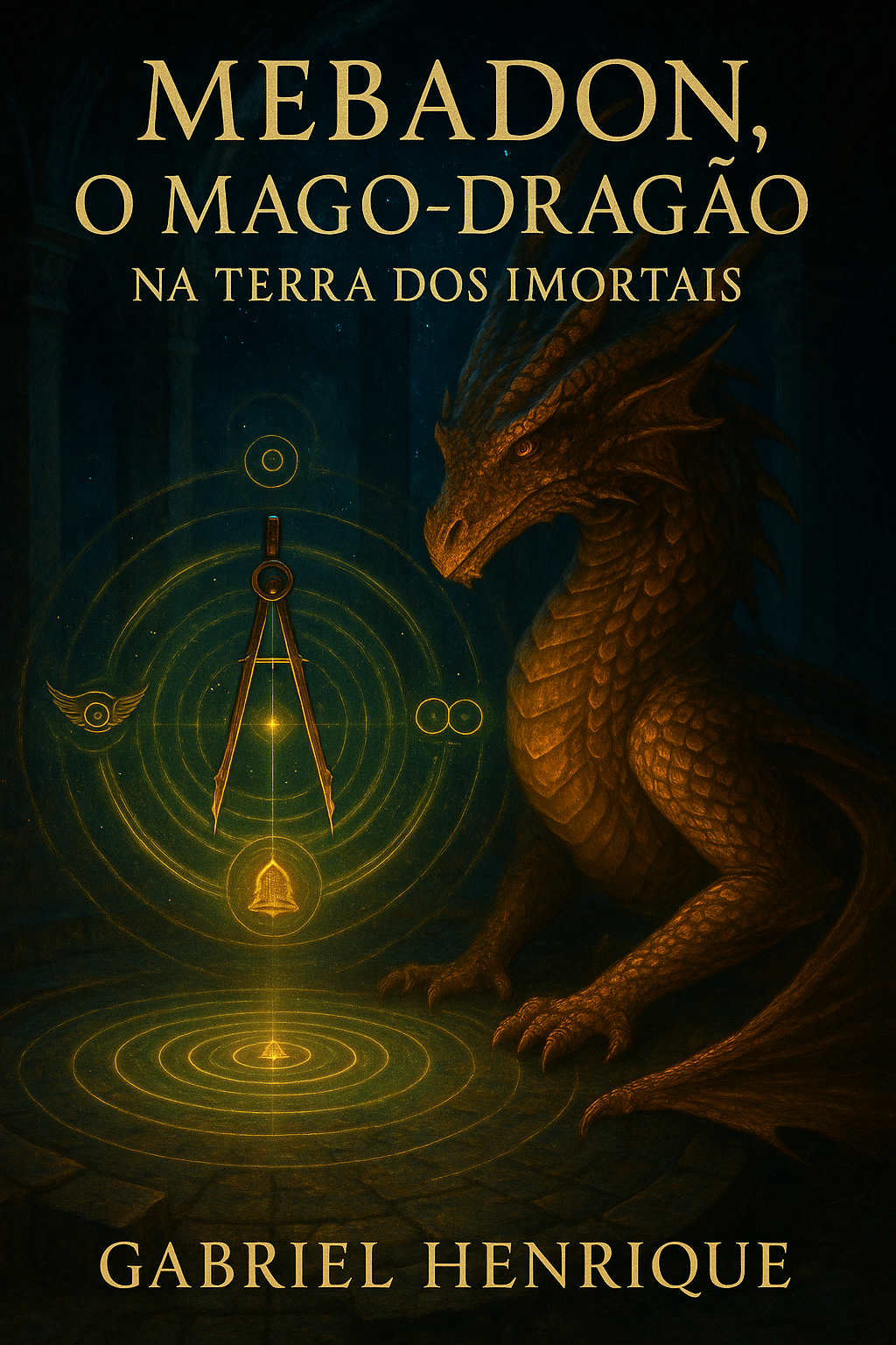 Capa do livro Mebadon — O Mago Dragão na Terra dos Imortais