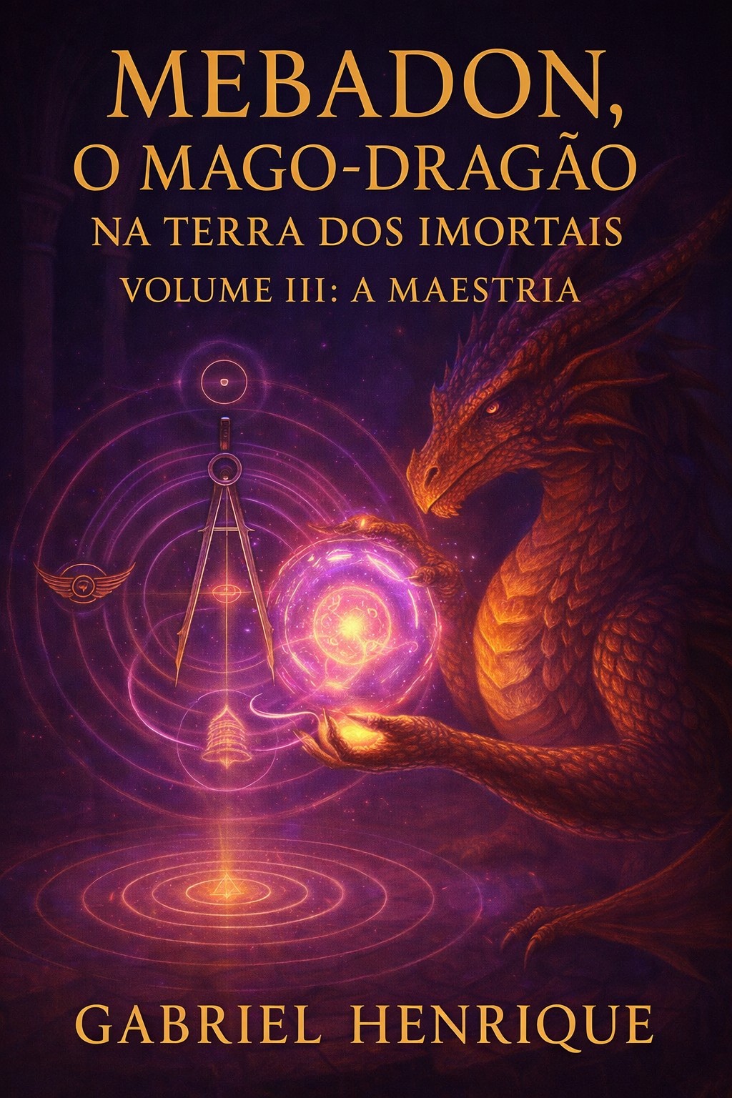 Capa do livro Mebadon — O Mago Dragão na Terra dos Imortais